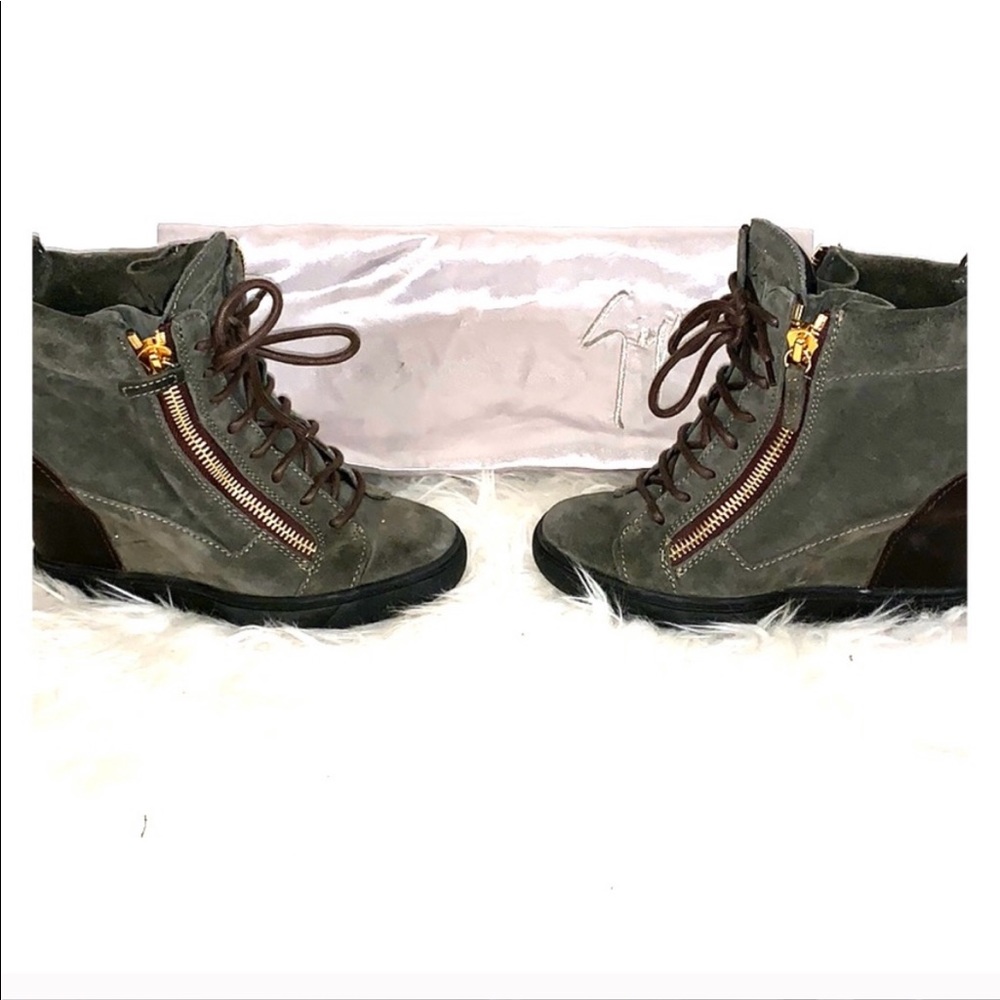 Green Giuseppe Zanotti heeled sneakers
